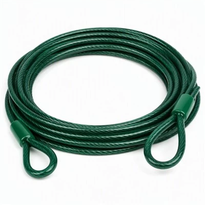 Kòrda di waya di staal ku ta kubri ku PVC di koló